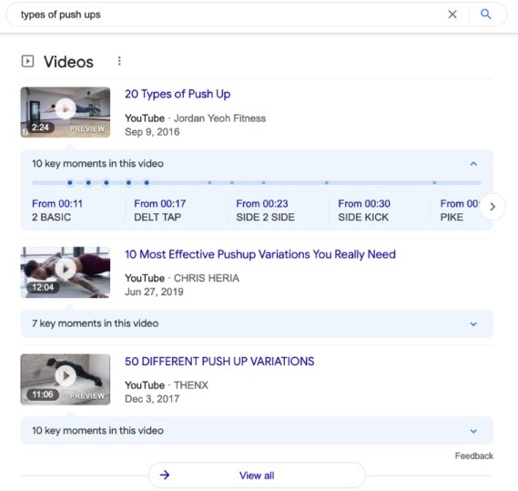  صفحة نتائج البحث serp 