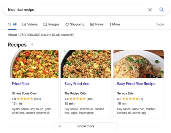  صفحة نتائج البحث serp 