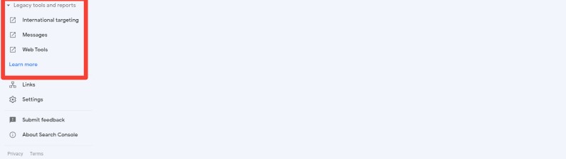 أدوات مشرفي محركات البحث جوجل