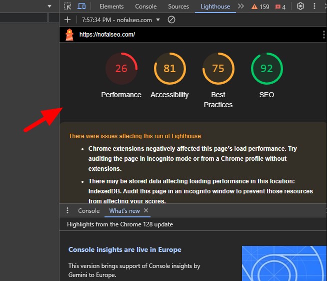 تقييم سرعة الموقع