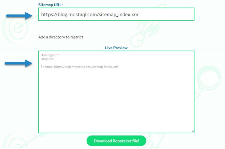 إنشاء ملف Robots.txt