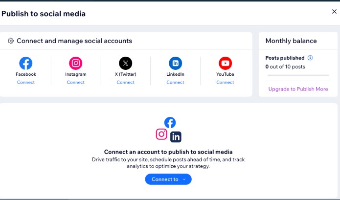 ربط موقعك بحساباتك علي مواقع التواصل